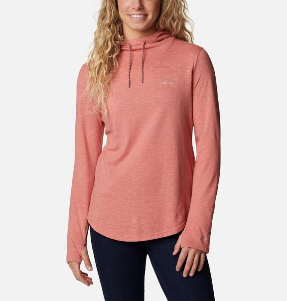 Columbia Pilsner Peak Hoodies Red For Women's NZ17569 New Zealand